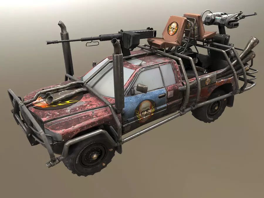 Desert Destroyer Low-poly 3D model_5