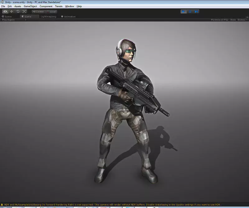 Female Scout Low-poly 3D model_5