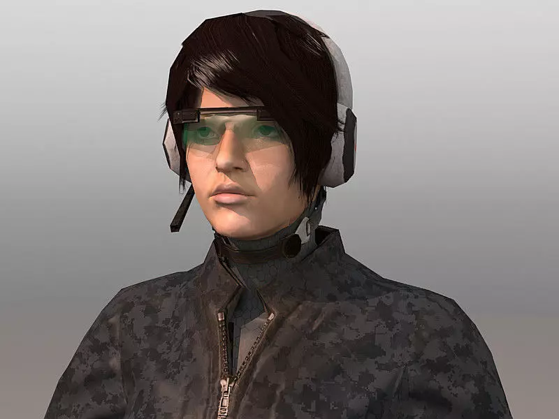 Female Scout Low-poly 3D model_0