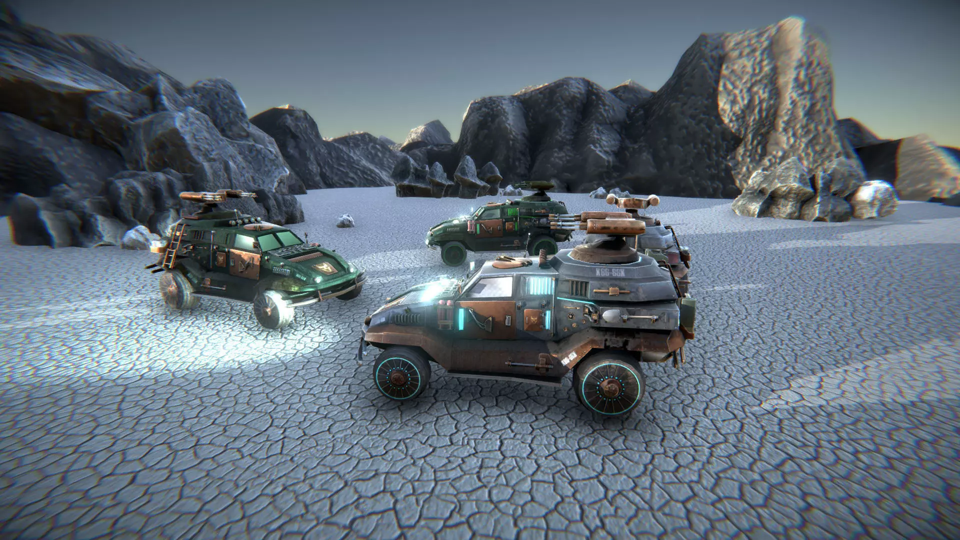 Futuristic car Low-poly 3D model_3