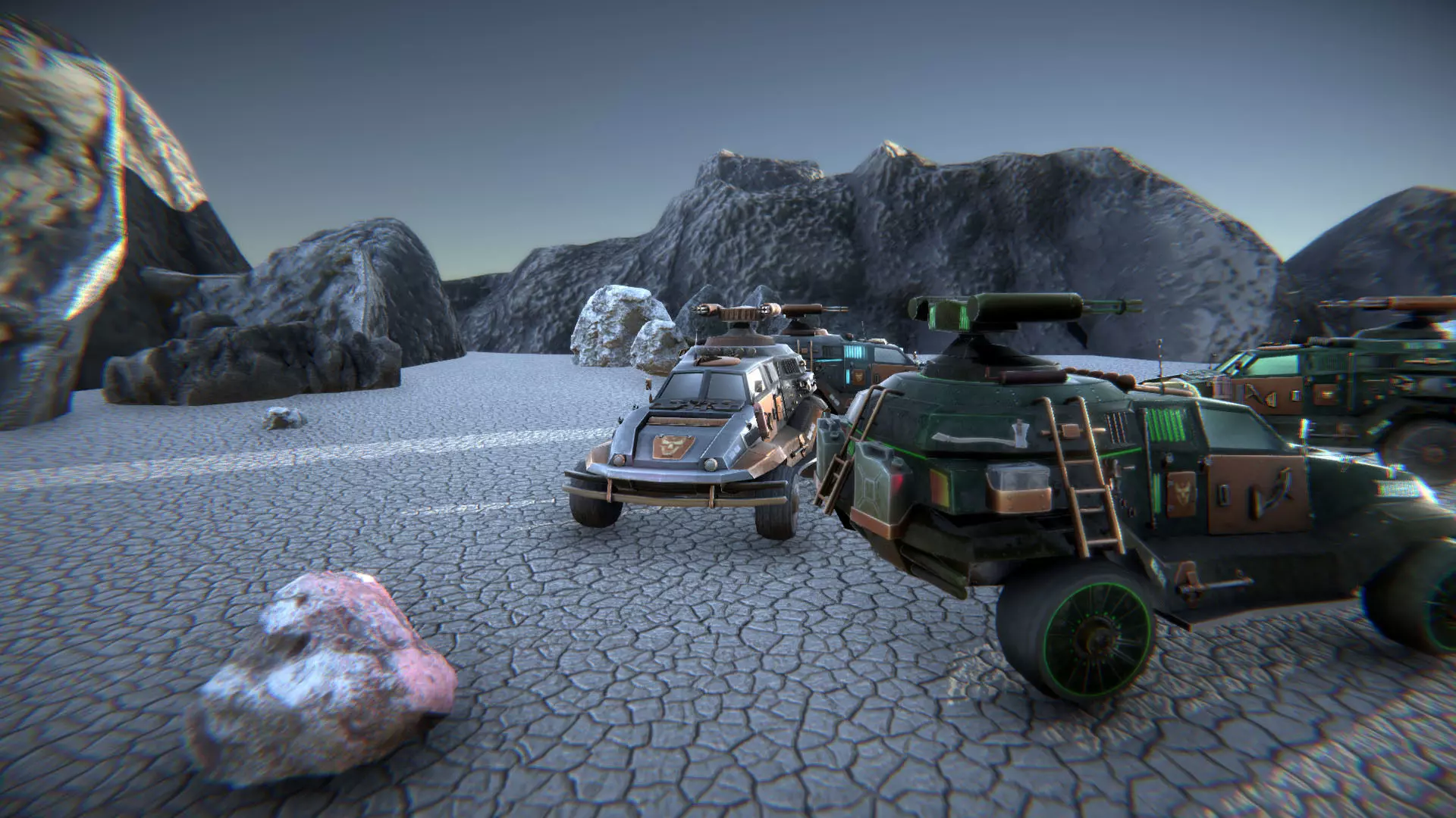 Futuristic car Low-poly 3D model_2