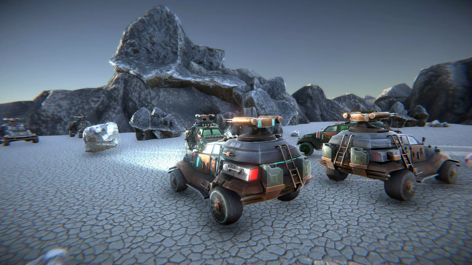 Futuristic car Low-poly 3D model_9