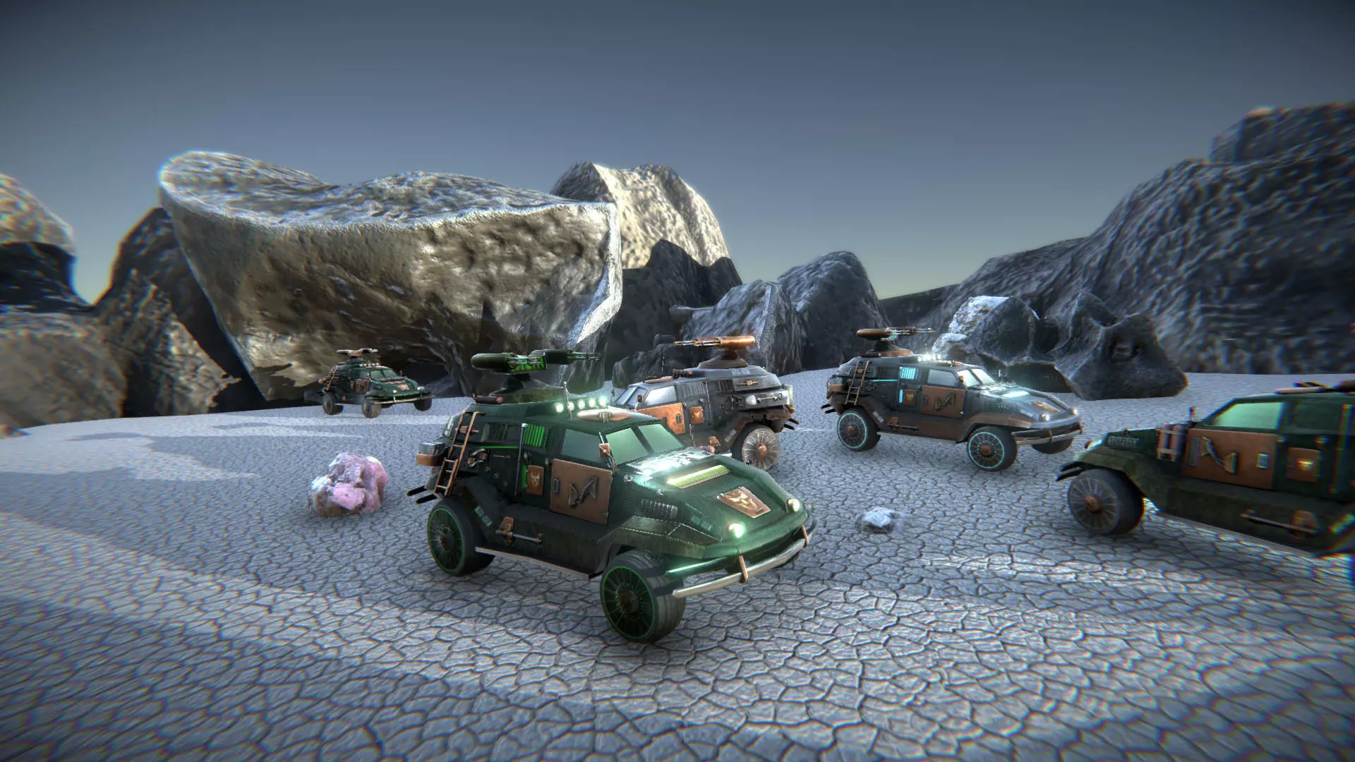 Futuristic car Low-poly 3D model_5