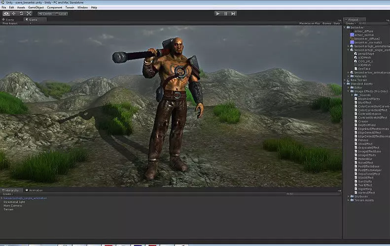 Hero Warrior Low-poly 3D model_8