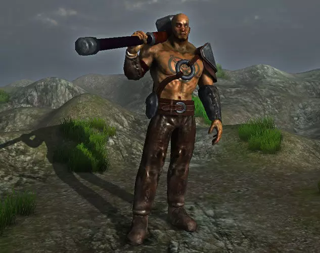 Hero Warrior Low-poly 3D model_5