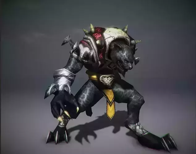 Leopard Character Low-poly 3D model