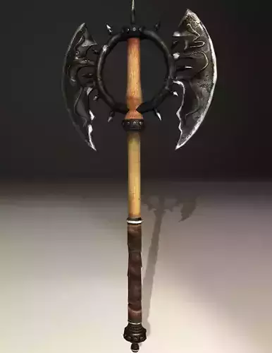 Medieval Axe Low-poly 3D model
