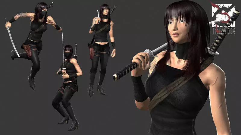 Ninja Assassin Low-poly 3D model_3