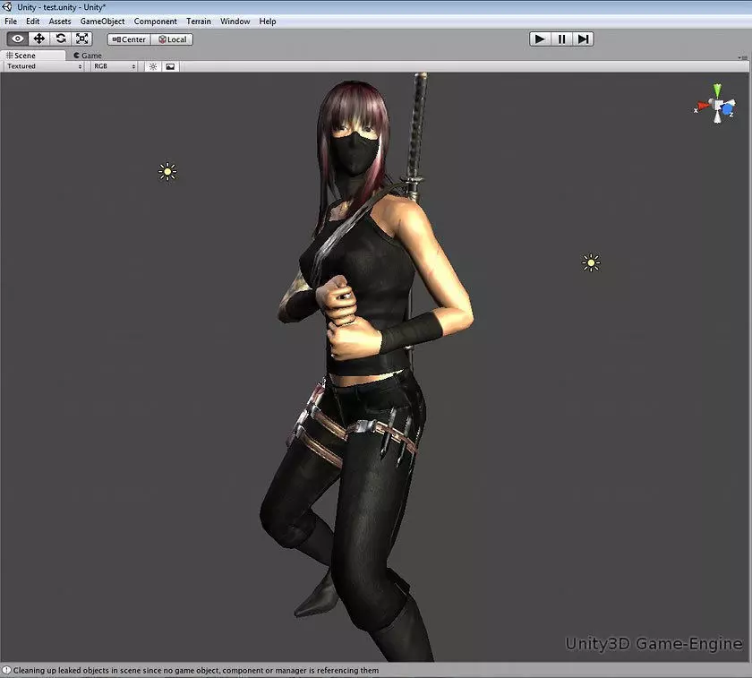 Ninja Assassin Low-poly 3D model_4