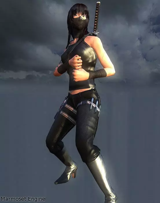 Ninja Assassin Low-poly 3D model_9