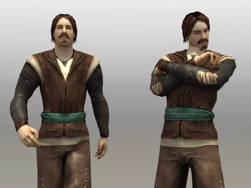 NPC Villager Low-poly 3D model_6