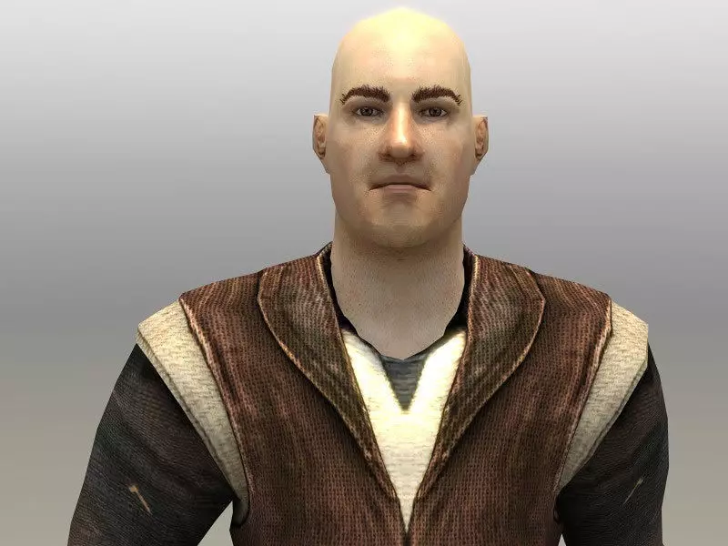 NPC Villager Low-poly 3D model_0