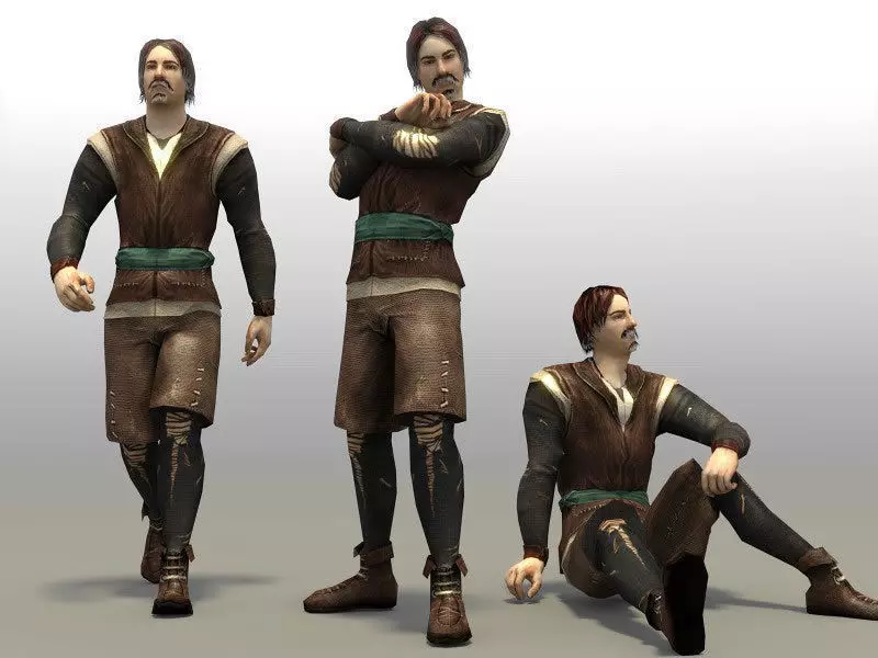 NPC Villager Low-poly 3D model_2