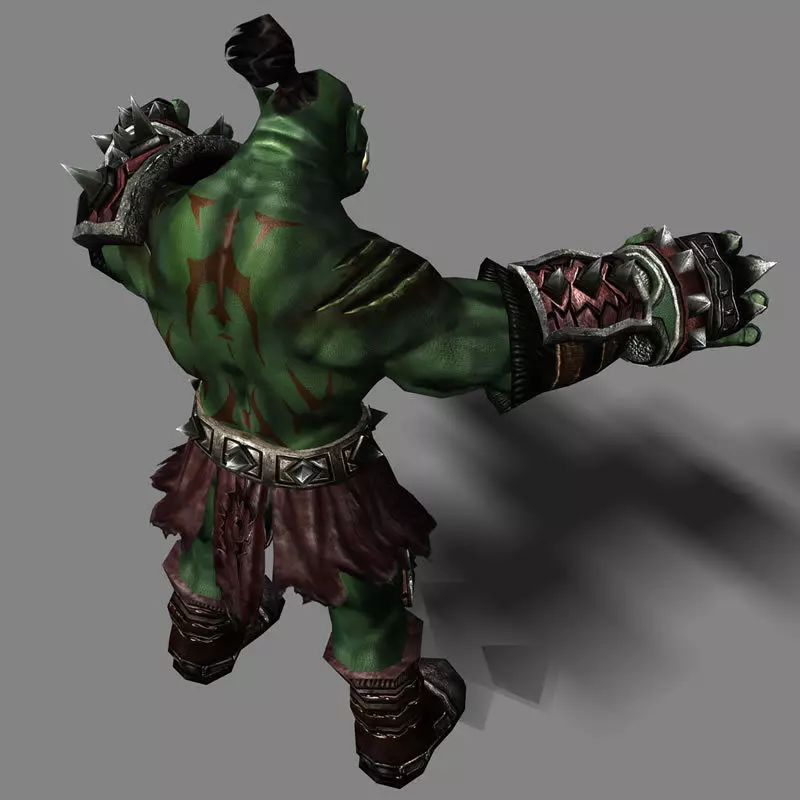 ORC horde warrior in world of warcraft Low-poly 3D model_6