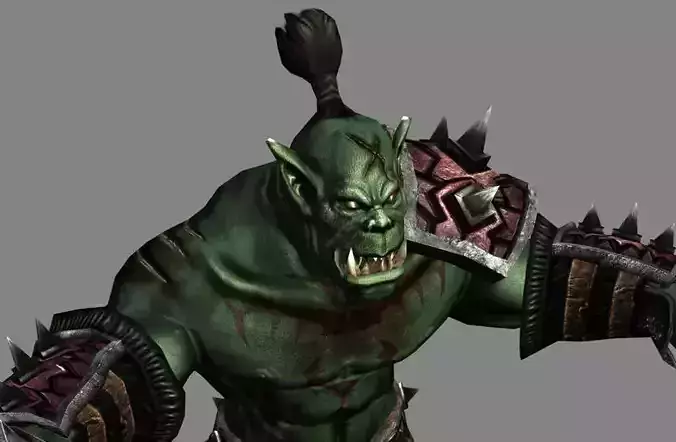 ORC horde warrior in world of warcraft Low-poly 3D model