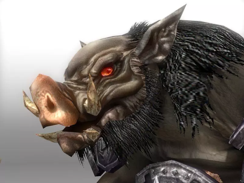 Pighead Monster Low-poly 3D model_0