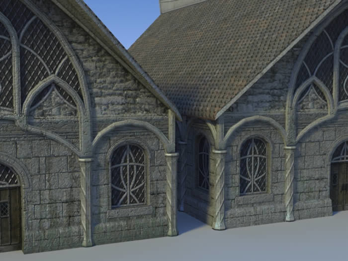 Elven Houses 1 Low-poly 3D model_7