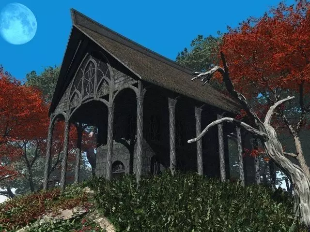 Elven Houses 1 Low-poly 3D model_0