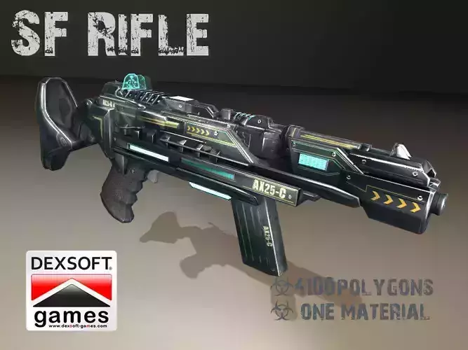 SF Rifle Low-poly 3D model