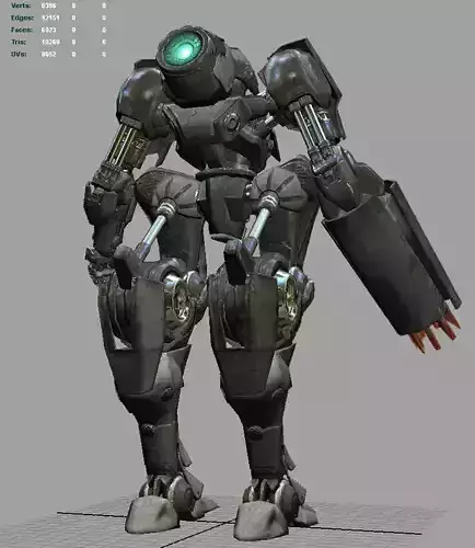 Robot Warrior Low-poly 3D model