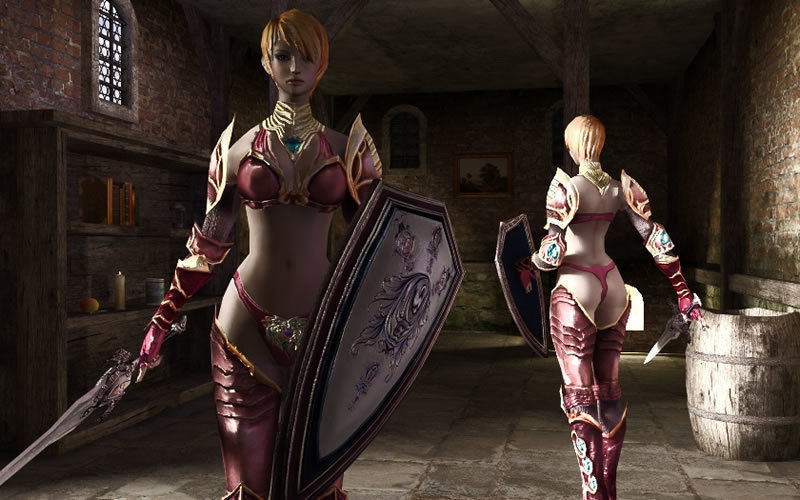 Royal Female Warrior Low-poly 3D model_12