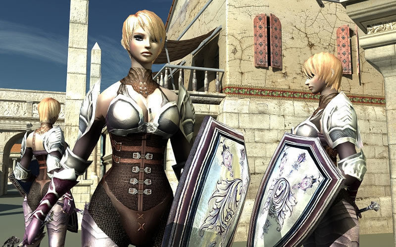 Royal Female Warrior Low-poly 3D model_8