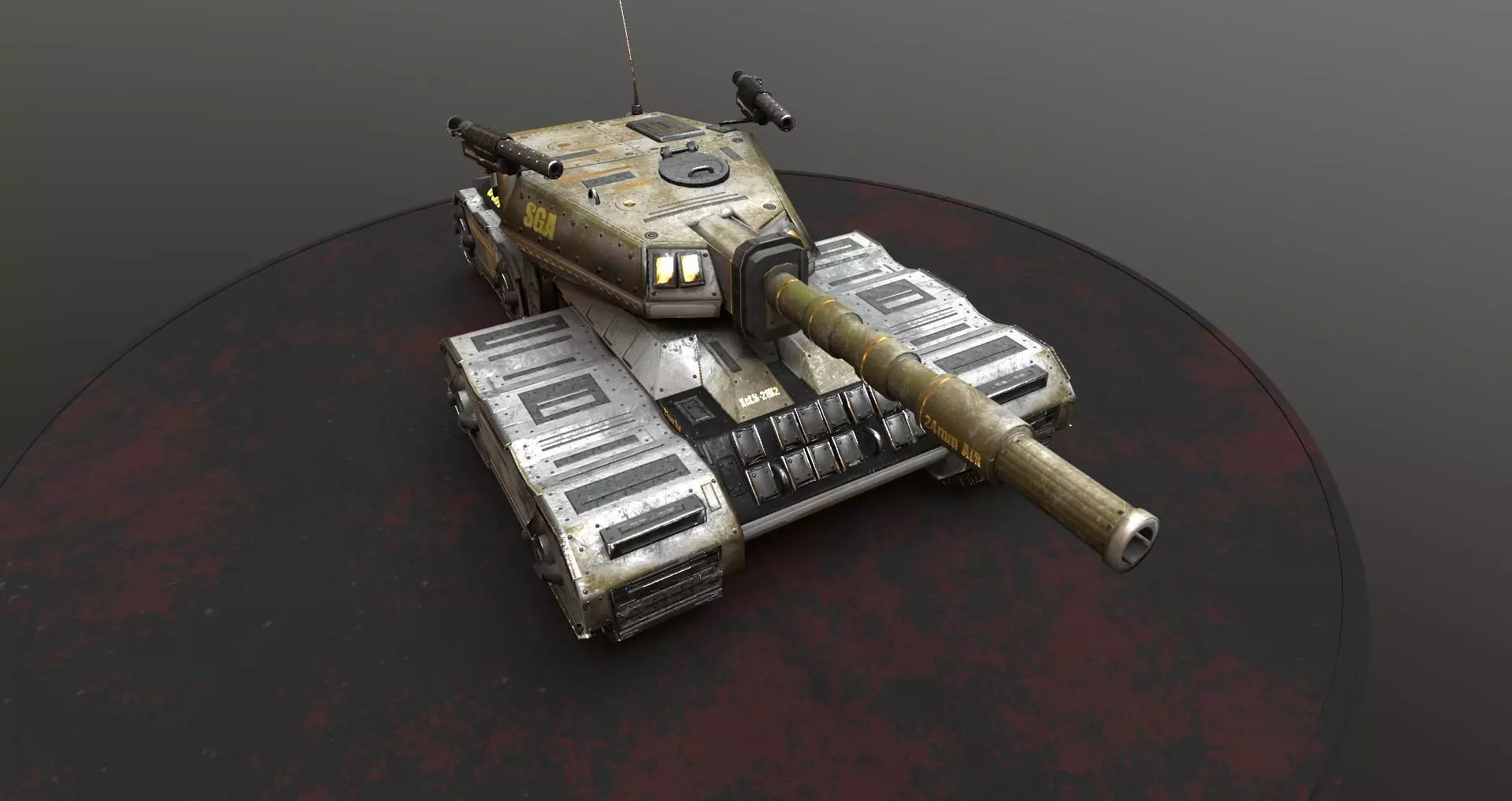 SF Tank Low-poly 3D model_8