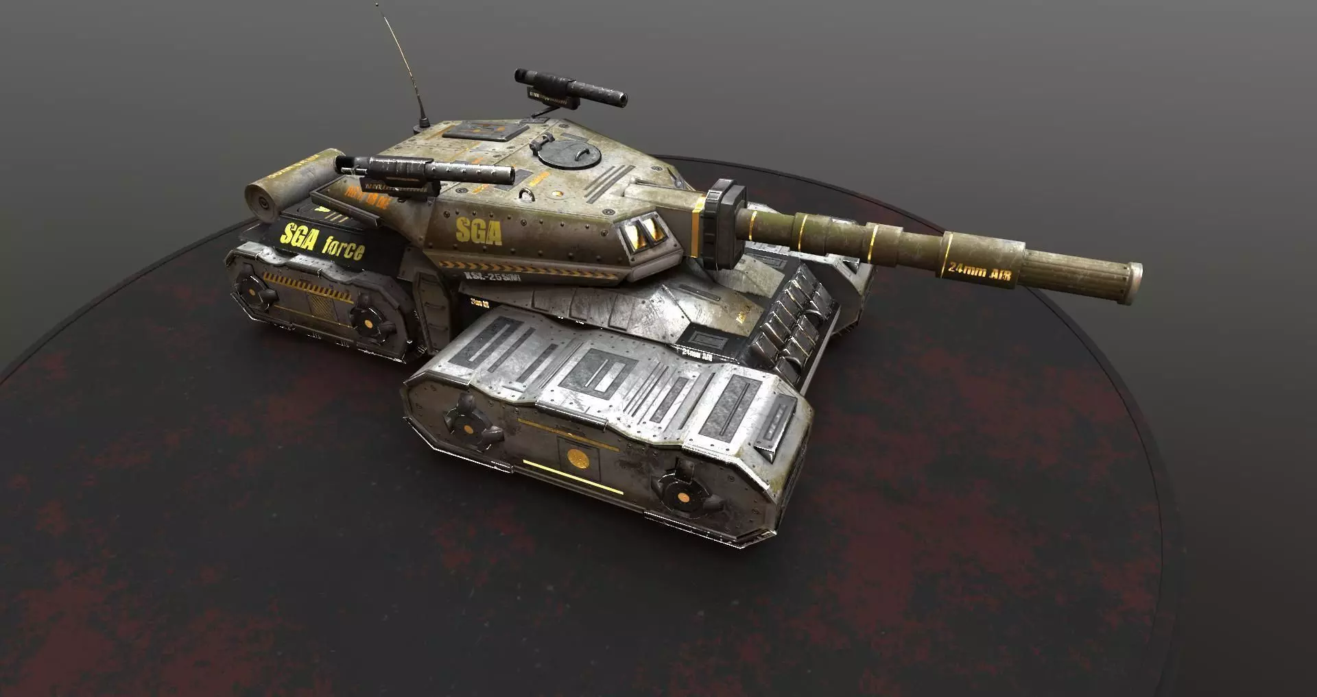 SF Tank Low-poly 3D model_13