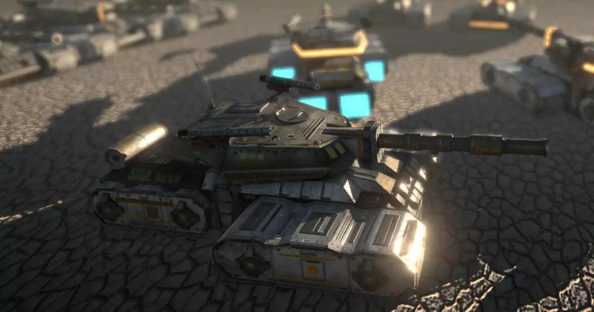 SF Tank Low-poly 3D model_3