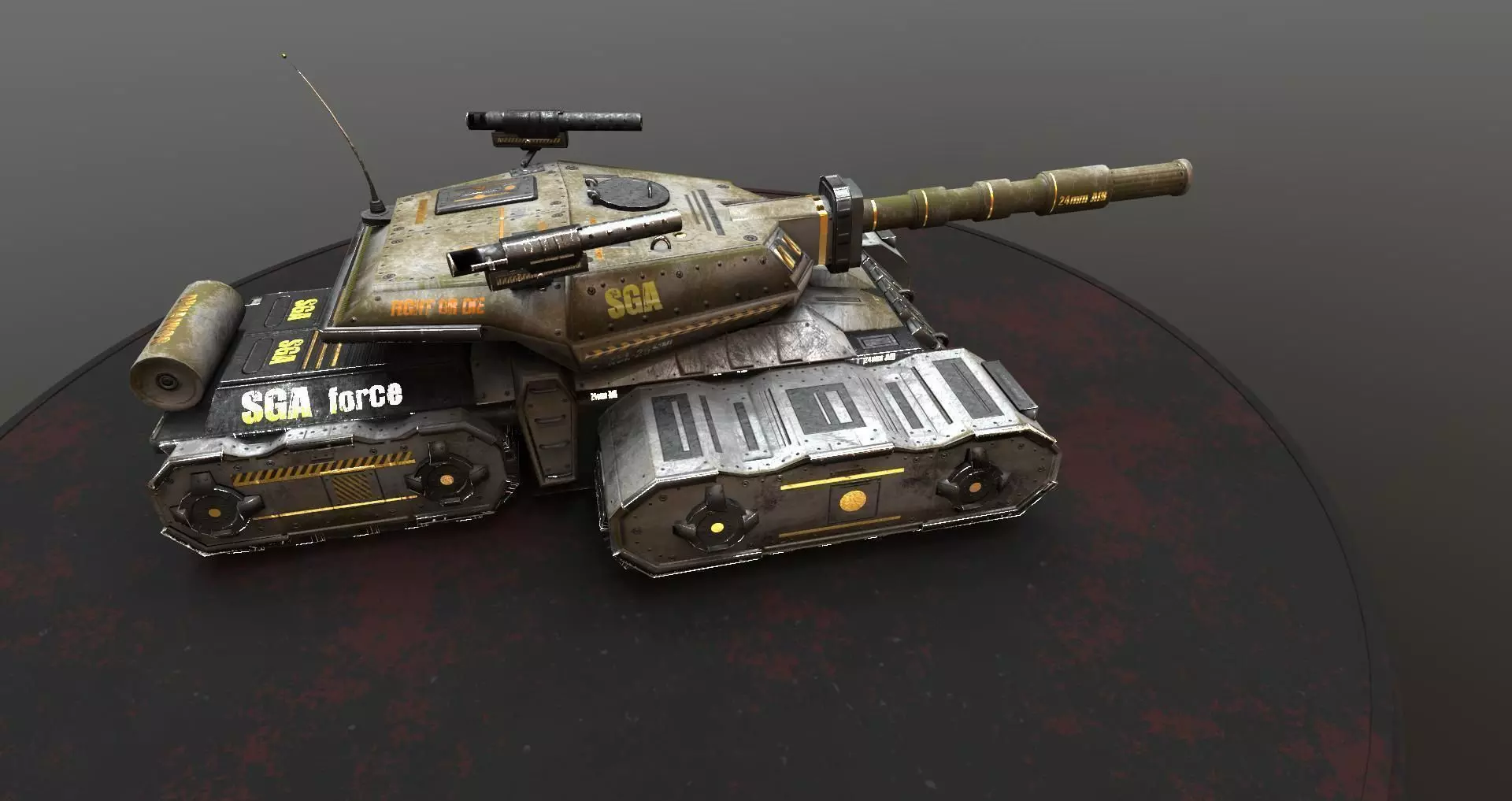 SF Tank Low-poly 3D model_12