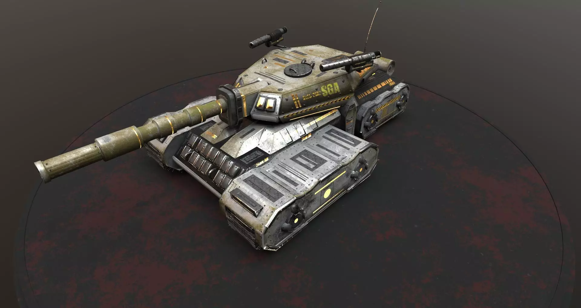 SF Tank Low-poly 3D model_0