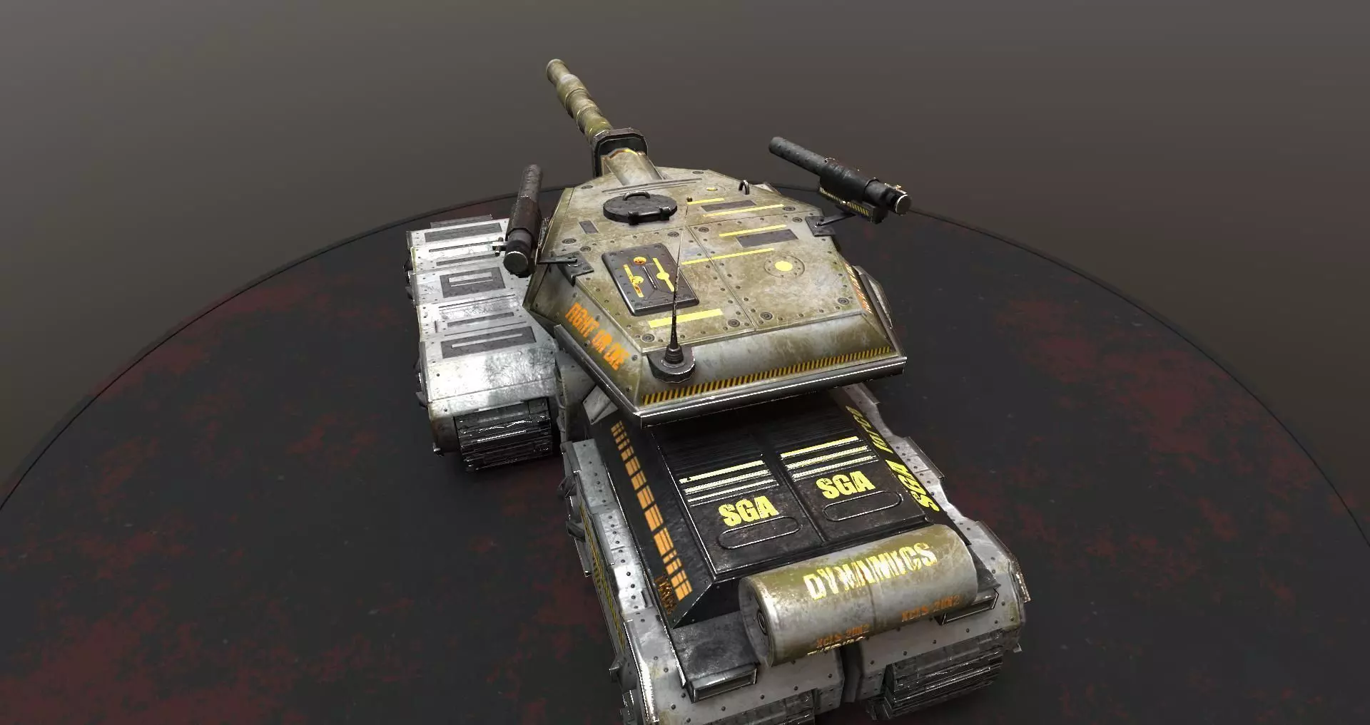 SF Tank Low-poly 3D model_9