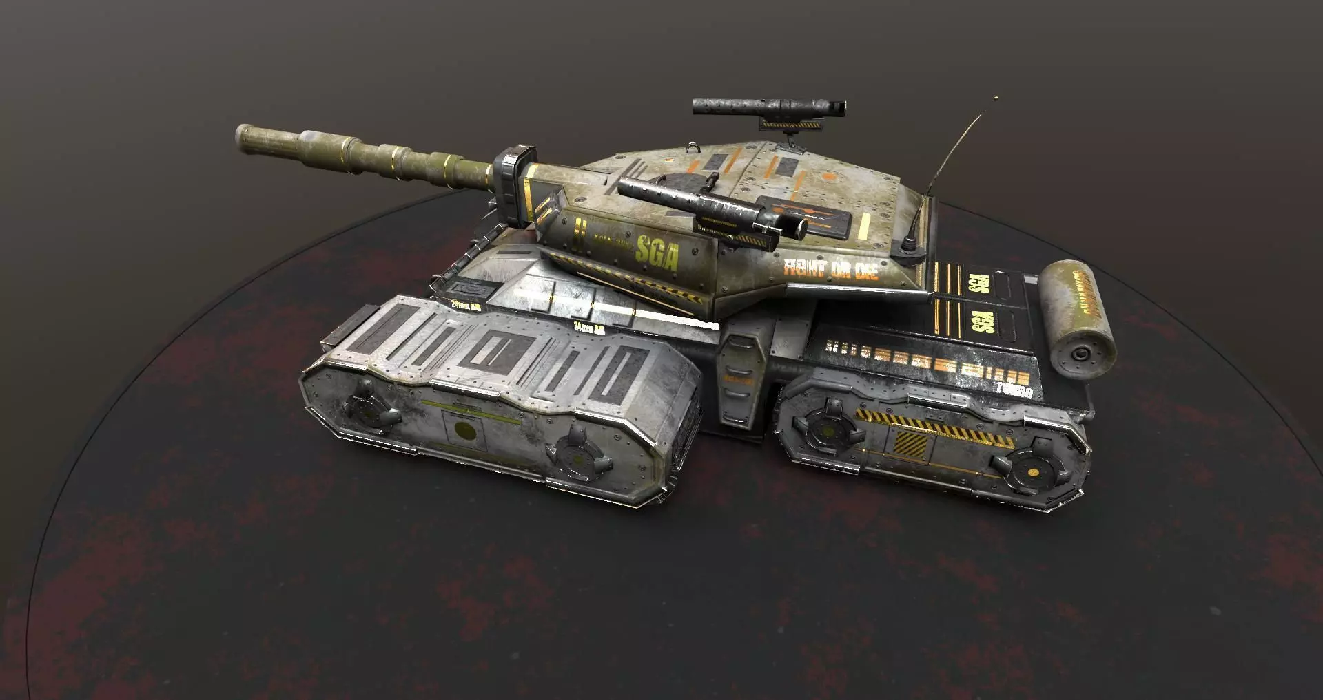 SF Tank Low-poly 3D model_7