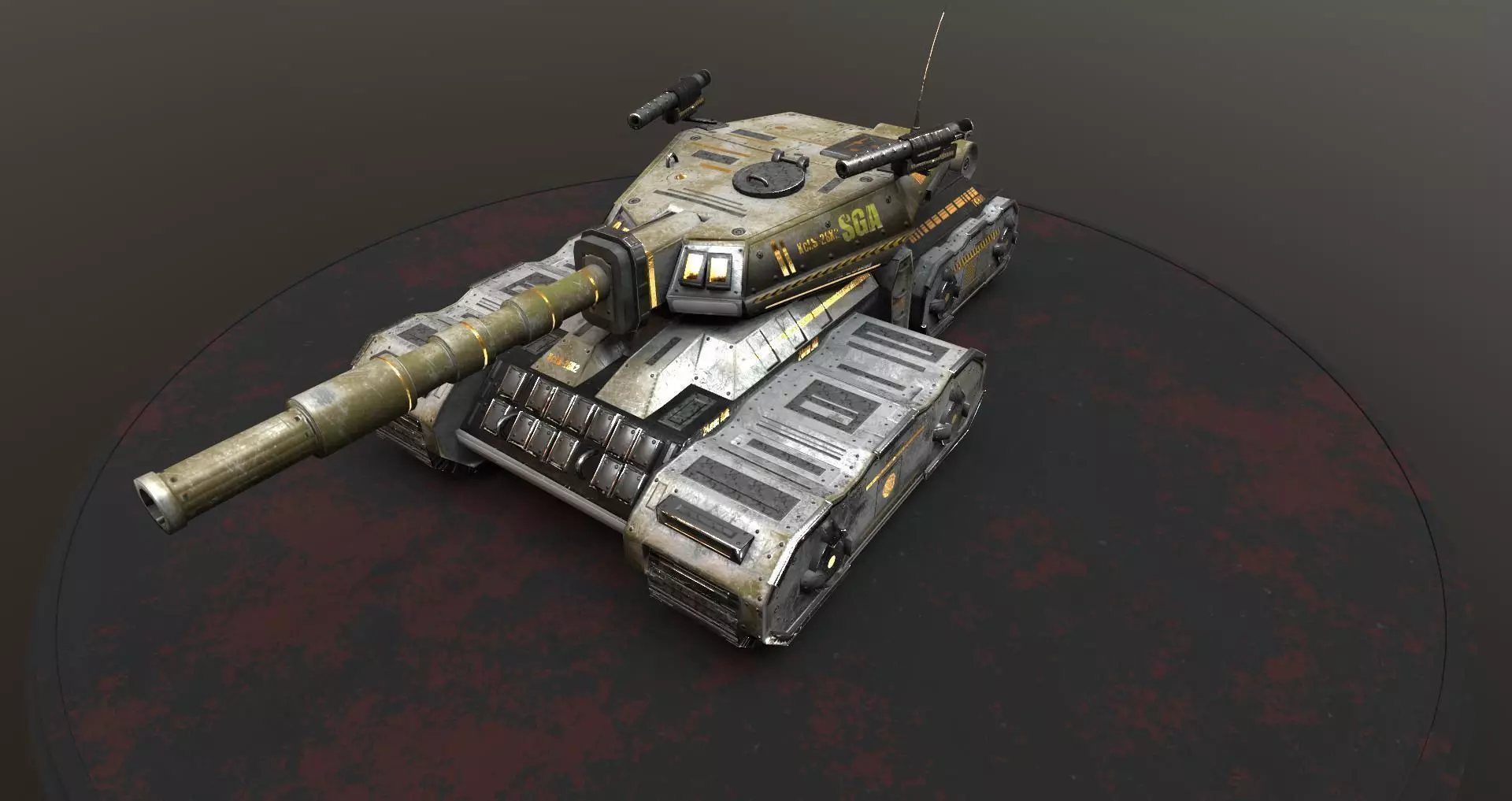 SF Tank Low-poly 3D model_6