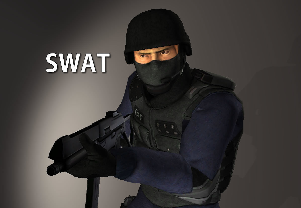 SWAT Policeman Low-poly 3D model_11