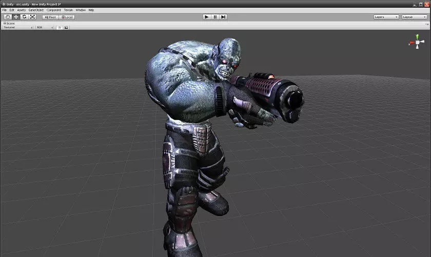 Sci-Fi ORC Low-poly 3D model_4