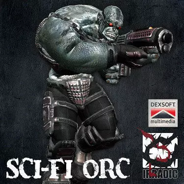 Sci-Fi ORC Low-poly 3D model_6
