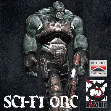Sci-Fi ORC Low-poly 3D model_8