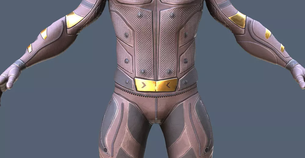 SciFi Intruder Low-poly 3D model_9