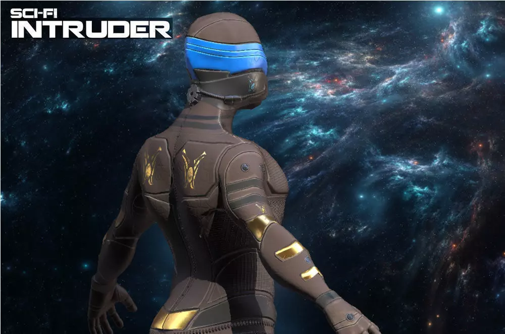 SciFi Intruder Low-poly 3D model_11