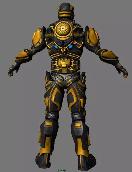 Tech Trooper Low-poly 3D model_7