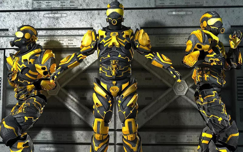 Tech Trooper Low-poly 3D model_3