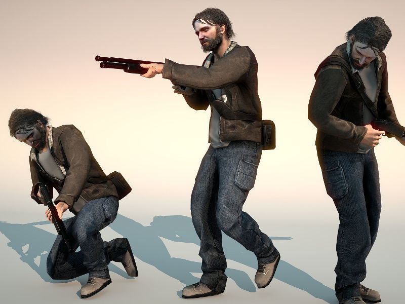 Survivor last of us Low-poly 3D model_1