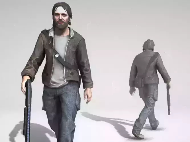 Survivor last of us Low-poly 3D model