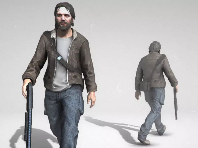 Survivor last of us Low-poly 3D model_0