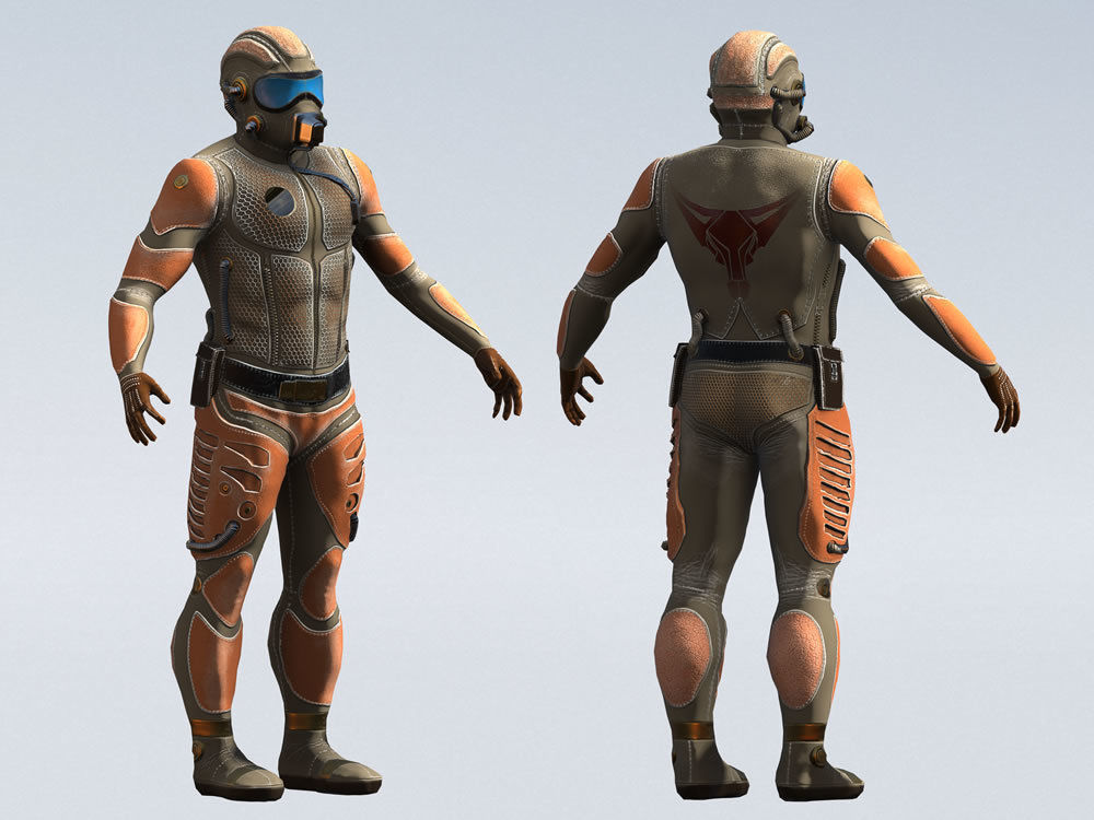 Tech Commander Low-poly 3D model_11