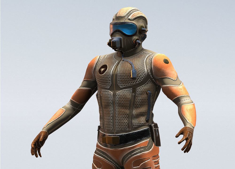 Tech Commander Low-poly 3D model_8