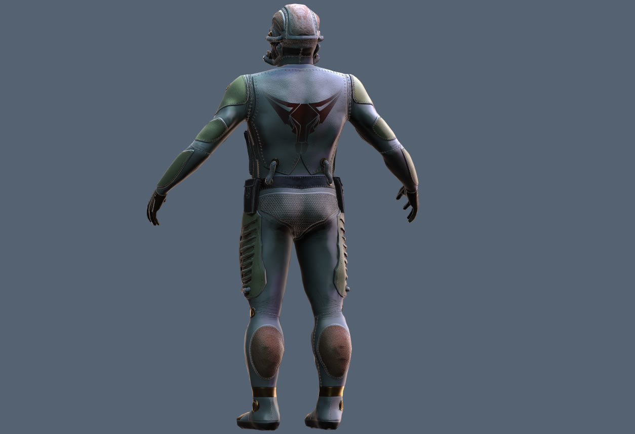 Tech Commander Low-poly 3D model_10