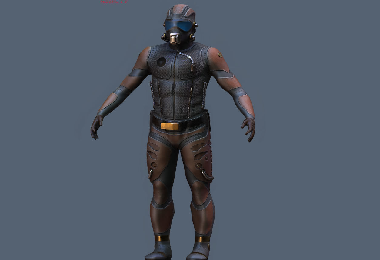 Tech Commander Low-poly 3D model_12