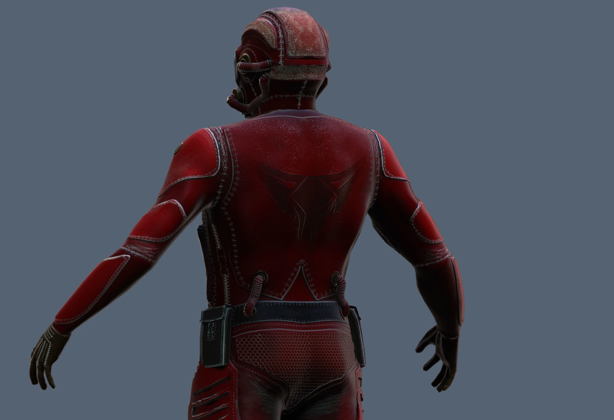 Tech Commander Low-poly 3D model_14